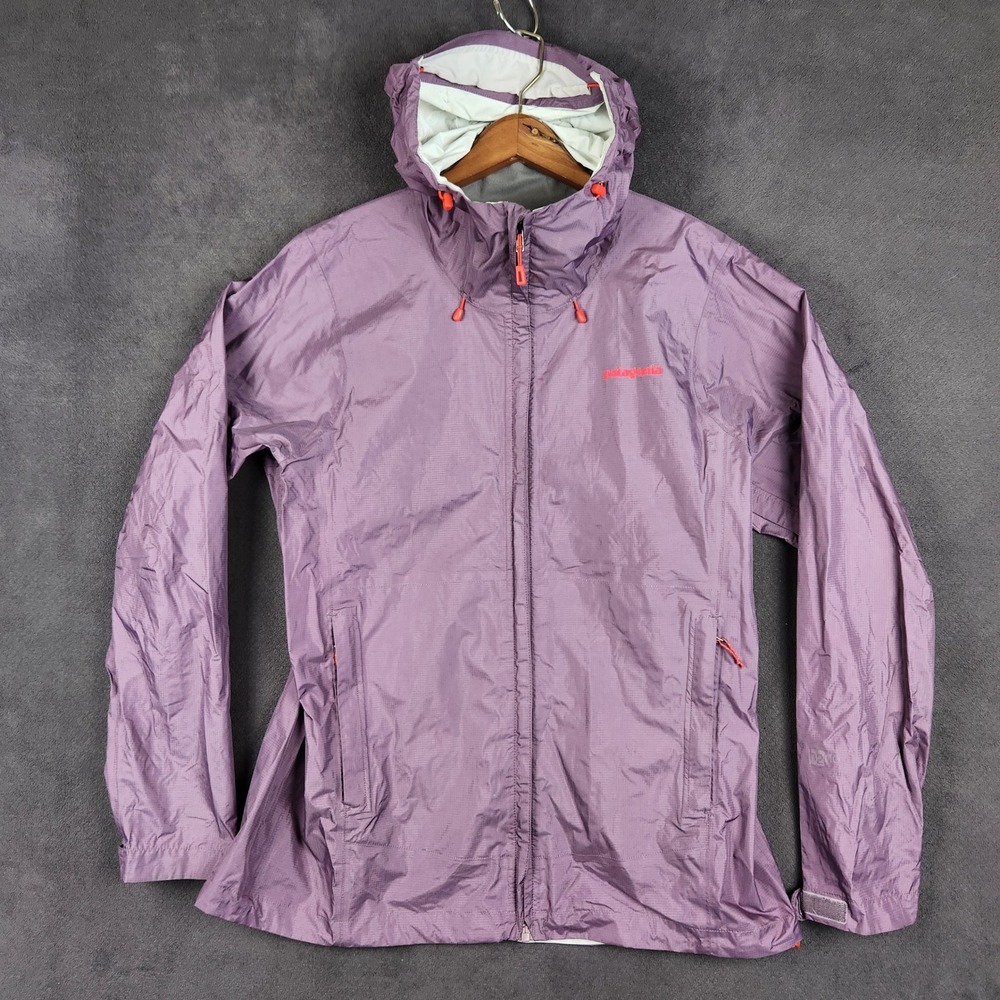 Patagonia Torrentshell Rain Jacket Womens XL Purple H2No Waterproof Hooded Shell